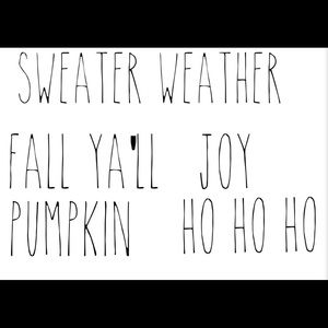 Rae Dunn Inspired Font Decal Stickers Set